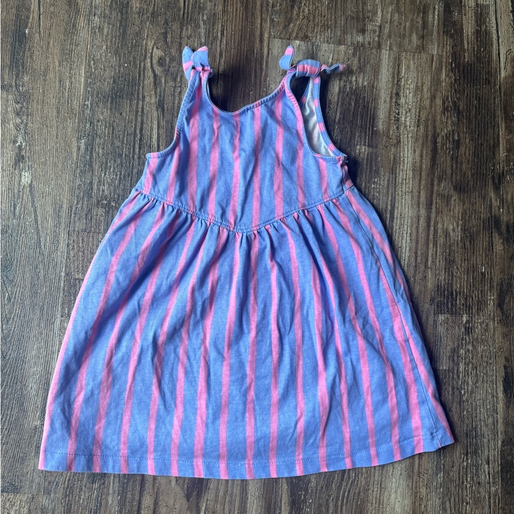 Zara Kids Pink and Blue Striped Dress
